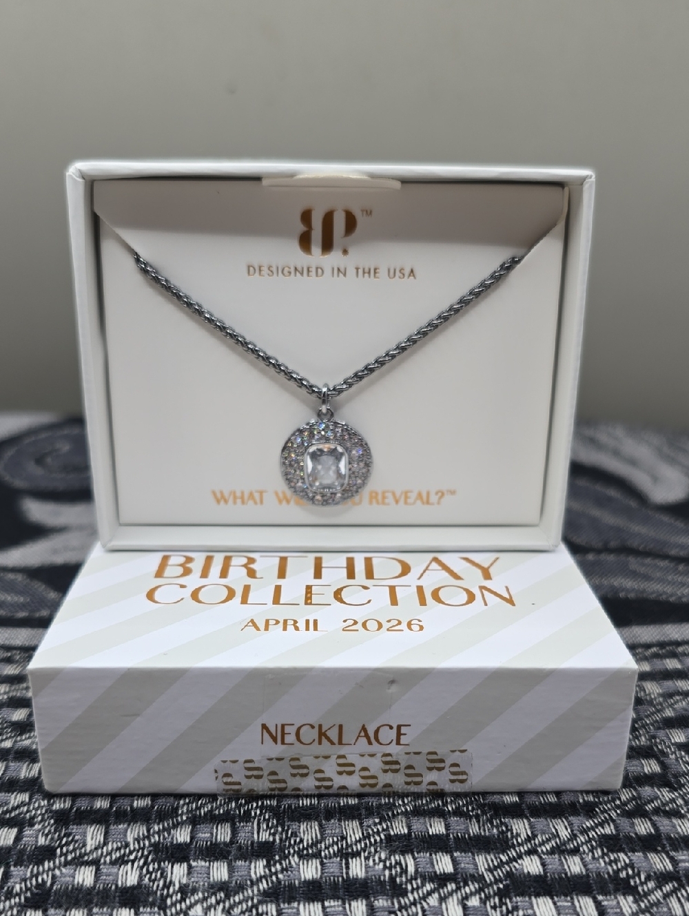 Bomb Party April 2026 The Calista Necklace Diamond C-Zircornia Hematite NK25357